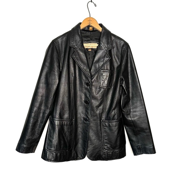 Rem Garson | Black Leather Jacket Large - Picture 1 of 7